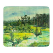 Grüntal-Malerei Wasserfarbe Schneidebrett (Vorderseite)