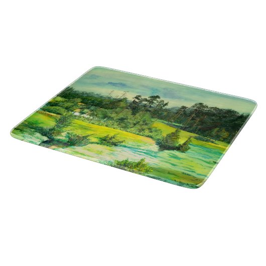 Grüntal-Malerei Wasserfarbe Schneidebrett (Ecke)