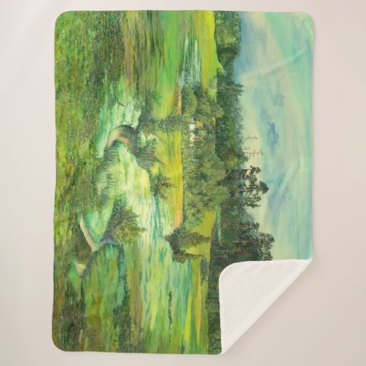 Grüntal-Malerei Wasserfarbe Sherpadecke (Vorderseite)