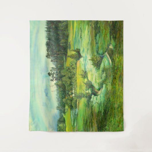 Grüntal-Malerei Wasserfarbe Wandteppich (Vorderseite)