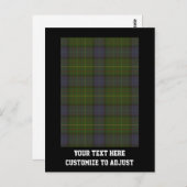 Grüntartan kariert postkarte (Vorne/Hinten)