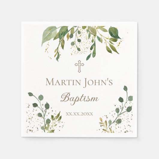 Grüntaufe Serviette (Vorderseite)