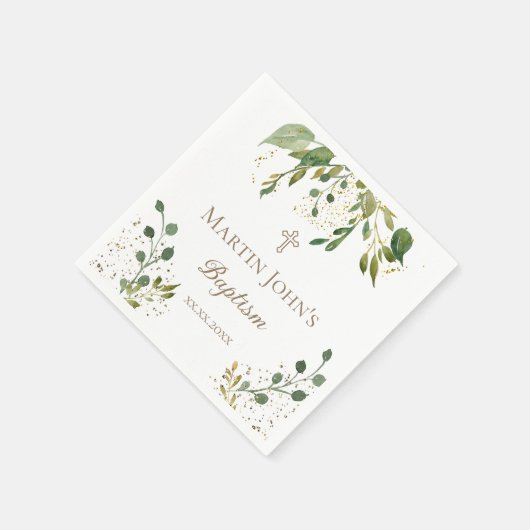 Grüntaufe Serviette (Ecke)