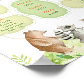 Grüntiere Freunde Party Happy Birthday Poster (Ecke)