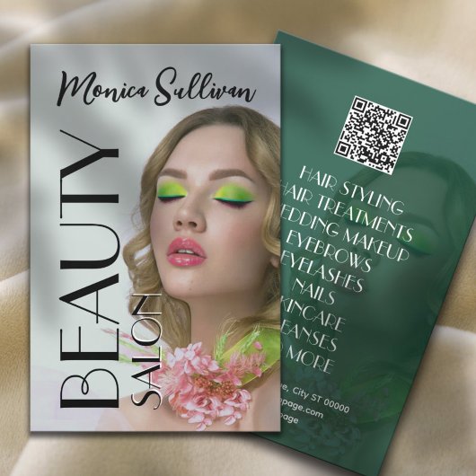 Grünton-Schönheitssalon Flyer