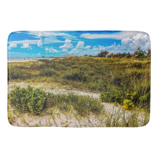 Grüntöne am Strand Badematte (Vorderseite)