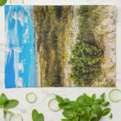 Grüntöne am Strand Geschirrtuch (Gefaltet)