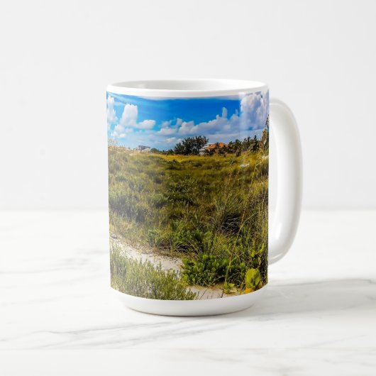 Grüntöne am Strand Kaffeetasse (VorderseiteRechts)