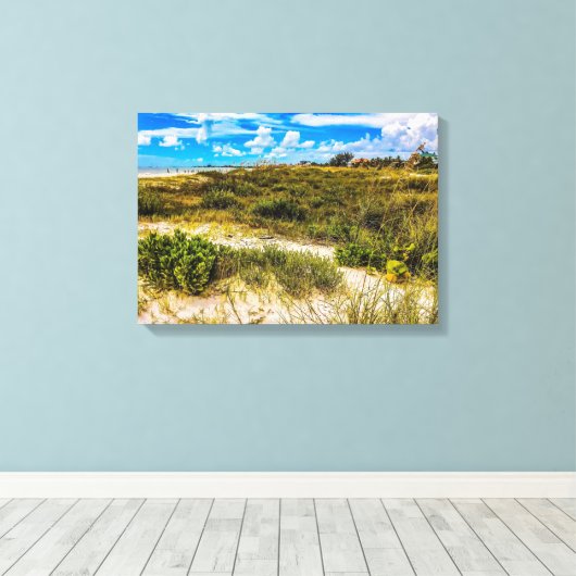 Grüntöne am Strand Leinwanddruck (Insitu (Holzboden))