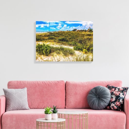 Grüntöne am Strand Leinwanddruck (Insitu (Wohnzimmer))