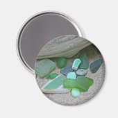 Grüntöne am Strand Magnet (Vorderseite/Rückseite)