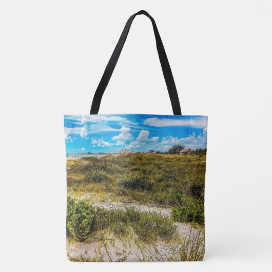 Grüntöne am Strand Tasche (Vorderseite)