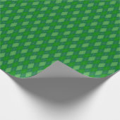 Grüntöne Argyle-Geschenkpapier Geschenkpapier (Ecke)