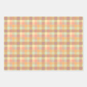 Grüntöne Blues und Golden Kariert Geschenkpapier Set (Vorderseite)