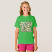Grüntöne, Blumenmuster T-Shirt (Vorne ganz)