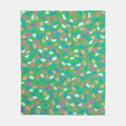 Grüntöne des Frühlings Malerische Kunst Fleecedecke (Vorderseite)