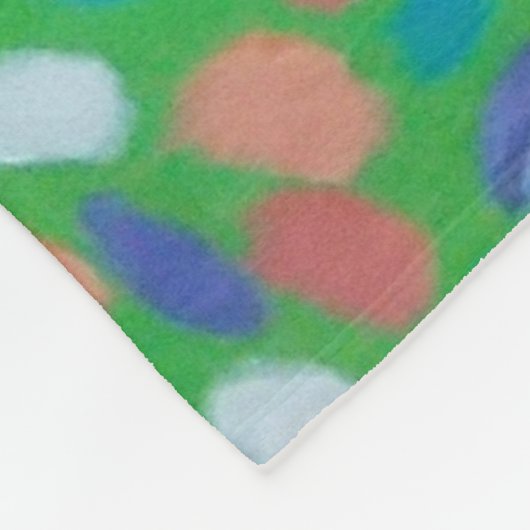 Grüntöne des Frühlings Malerische Kunst Fleecedecke (Ecke)