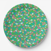 Grüntöne des Frühlings Malerische Kunst Pappteller (Vorderseite)