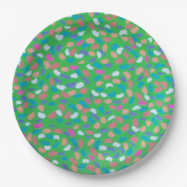 Grüntöne des Frühlings Malerische Kunst Pappteller