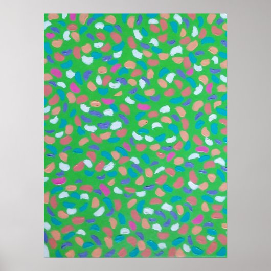 Grüntöne des Frühlings Malerische Kunst Poster (Vorne)