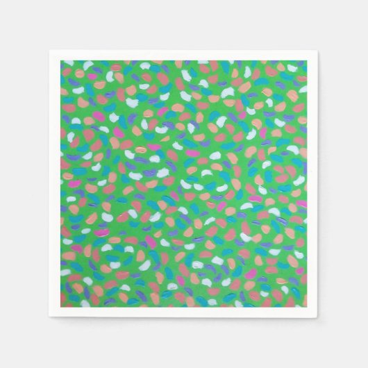 Grüntöne des Frühlings Malerische Kunst Serviette (Vorderseite)