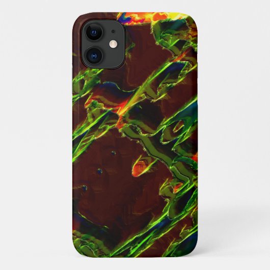 Grüntöne, die in Flammen entwässert werden Case-Mate iPhone Hülle (Rückseite)