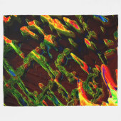 Grüntöne, die in Flammen entwässert werden Fleecedecke (Vorderseite (Horizontal))