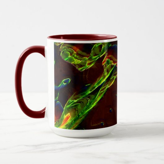 Grüntöne, die in Flammen entwässert werden Tasse (Links)