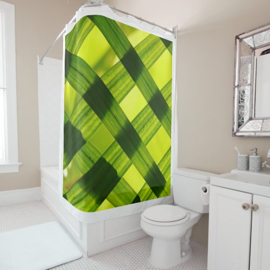 Grüntöne Duschvorhang (Beispiel)