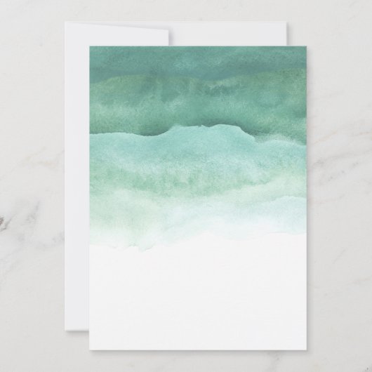 Grüntöne | Einladung zur Hochzeit (Rückseite)