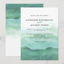 Grüntöne | Einladung zur Hochzeit