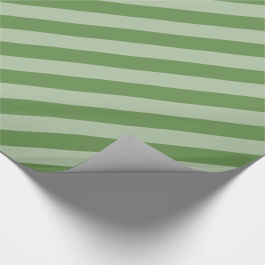 Grüntöne festlich gestreift geschenkpapier (Ecke)
