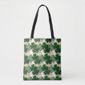 GRÜNTÖNE GEMUSTERTE IRISCHE SHAMROCKS TASCHE (Vorderseite)