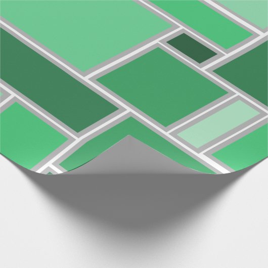 Grüntöne Geschenkpapier (Ecke)