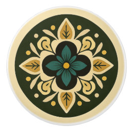 Grüntöne, Gold und Creme Hauptstadtkultur Keramikknauf