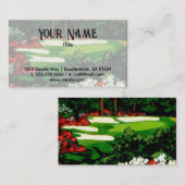 Grüntöne, Golfplatz Business Card Visitenkarte (Vorne/Hinten)