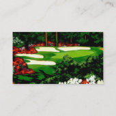 Grüntöne, Golfplatz Business Card Visitenkarte (Rückseite)
