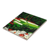 Grüntöne, Golfplatz Keramik Tile Fliese (Seite)