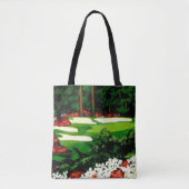 Grüntöne, Golfplatz Tote Tasche (Vorderseite)
