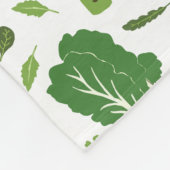Grüntöne mit Blättern Happy Garden Veggies Niedlic Fleecedecke (Ecke)