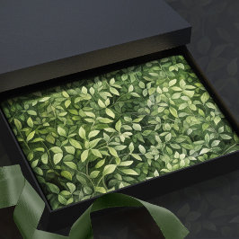 Grüntöne mit Wasserfarbenwald, neutrale Babydusche Seidenpapier