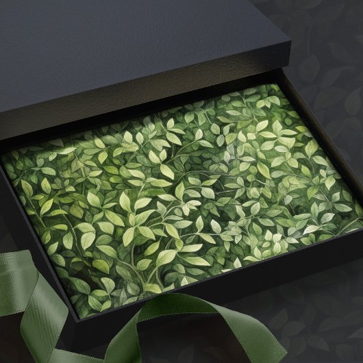 Grüntöne mit Wasserfarbenwald, neutrale Babydusche Seidenpapier