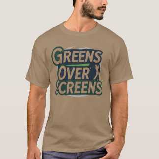 Grüntöne Over Screens Golf Lifestyle Spaß T-Shirt