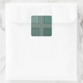 Grüntöne Quadratischer Aufkleber (Tasche)