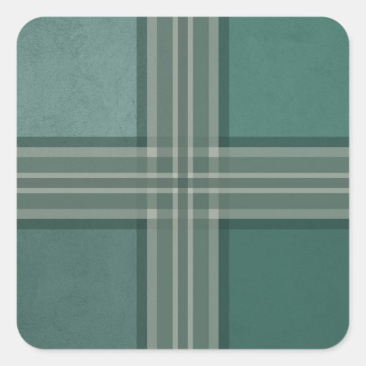 Grüntöne Quadratischer Aufkleber (Vorderseite)
