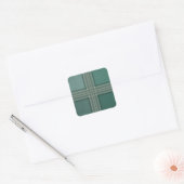 Grüntöne Quadratischer Aufkleber (Umschlag)