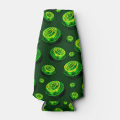 Grüntöne: Rasenbogenmuster in Ölfarbe Flaschenkühler (Vorderseite)