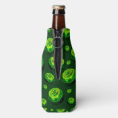 Grüntöne: Rasenbogenmuster in Ölfarbe Flaschenkühler (Flasche Rückseite)