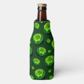 Grüntöne: Rasenbogenmuster in Ölfarbe Flaschenkühler (Flaschenvorderseite)