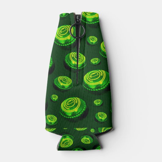 Grüntöne: Rasenbogenmuster in Ölfarbe Flaschenkühler (Rückseite)